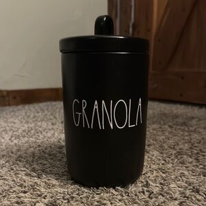 Black Granola Storage Jar